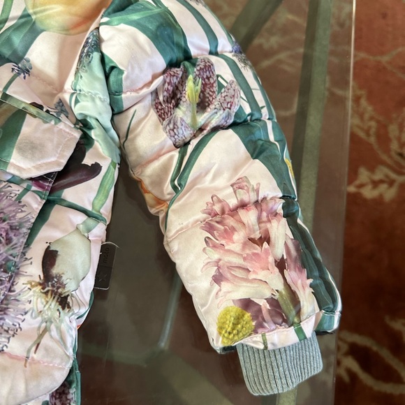 MOLO pink flowered winter jacket with fur hood Size 92 - Picture 2 of 2